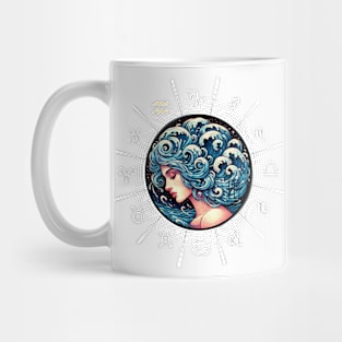 ZODIAC Aquarius - Astrological AQUARIUS - AQUARIUS - ZODIAC sign - Van Gogh style - 5 Mug